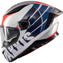 Axxis Motosiklet Kask Panther Sv Parlak-Blue A7 Full Face Güneş Vizörlü ECE 22.06R Motor Kaskı