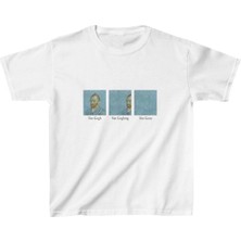 Velmora Fashion Çocuk Unisex Baskılı T-Shirt - Beyaz