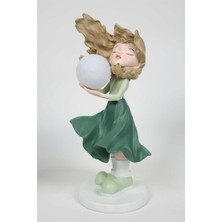 Vitale Polyester Yeşil Rüzgarlı Kız 43X18 cm AK.KZ0069