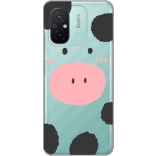 Manitoba Xiaomi Redmi 12C Uyumlu Baskılı Yumuşak Silikon Şeffaf Telefon Kılıfı