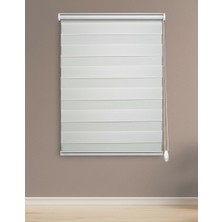 Perdego Şehrazat Serisi  Ekru Renk -  Pileli Zebra Perde