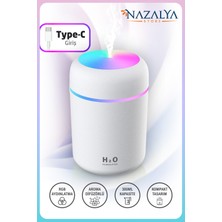 300 ml Ultrasonik LED Hava Nemlendirici Aroma Difüzörü Kompakt Tasarım ve RGB Aydınlatma