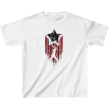 Velmora Fashion Unisex Çocuk Baskılı T-Shirt - Beyaz