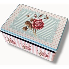 NT Metal Kutu Dikdörtgen, Malzeme, Hediyelik, Takı, Dikiş ve Hobi Kutusu ''d'' Model *26 cm *18 cm *8 cm