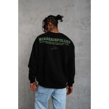 Silerra Erkek Baskılı Sweat - Siyah