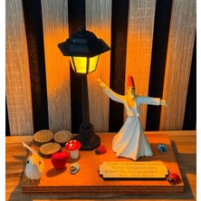 Mevlânâ Işıklı Biblo Özel Kutulu Manevi Hediye Myk Hediye ve Sanat Atölyesi Üretimi Dekoratif Semazen Biblo