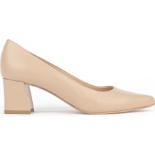 Ziya, Kadın Hakiki Deri Topuklu Ayakkabı 1531030Z974 Cappuccino