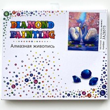 NT Boncuklu Taşlı Pano Mozaik Elmas Goblen Çocuklar Için Diamond Tablo 21X 25 cm Kuğular