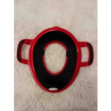 Kukuletta Kulplu Kaydırmaz Çocuk Klozet Aparatı Oturarak Lazımlık Şık Kaydırmaz Tasarım Çift Renk 31X36 cm Çocuk Wc Eğitimi