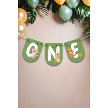 Niksy Design One Safari Temalı 1 Yaş Banner Parti Süsü
