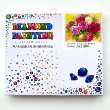 NT Boncuklu Taşlı Pano Mozaik Elmas Goblen Çocuklar Için Diamond Tablo 21X 25 cm Çiçek Demeti