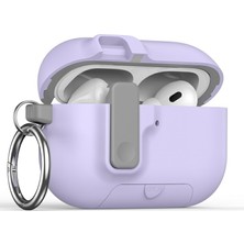 MobaxAksesuar Apple Airpods Pro 3. Nesil ile Uyumlu Kılıf Standlı Kilitli Tpu Premium Matte Trip Case