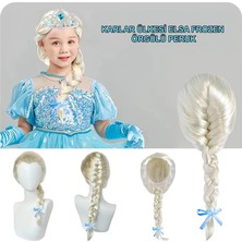 Platin Altın Dore Renk Karlar Ülkesi Elsa Frozen Peruğu Çocuk Boy