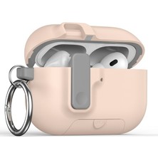 MobaxAksesuar Apple Airpods Pro 3. Nesil ile Uyumlu Kılıf Standlı Kilitli Tpu Premium Matte Trip Case