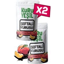 Kuru Yeşil Şeftali Kurusu – 100 Gr – Kurutulmuş Şeftali – Doğal Kurutulmuş Meyve - 2x50 Gr