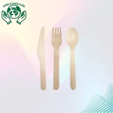 Zorlu Ekolojik Ürünler Tahta Çatal Bıçak Kaşık 24 Adet