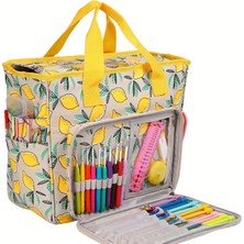 Yumakça Örgü Çantası, Çok Amaçlı El Çantası, Organizer Çanta LE93 Sarı