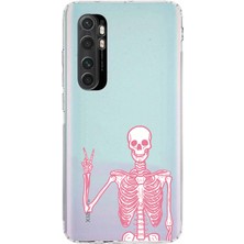 Manitoba Xiaomi Mi Note 10 Lite Uyumlu Baskılı Yumuşak Silikon Şeffaf Telefon Kılıfı