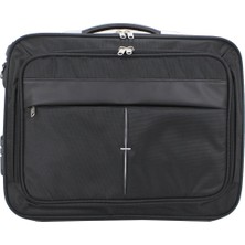 Başkent Çanta Unisex Siyah 15.6'' Laptop Evrak Bilgisayar Çantası Çelik Kasalı Malzeme Çantası