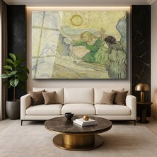 GülsenArt Vincent Van Gogh Lazarus Dirilişi Dini Resmi Temperli Cam Tablo Duvar Tablosu Dekoratif Tablo