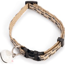 Lvsqvr Beeztees Kedi Boyun Tasması, Zilli, Bej, 20-30CM