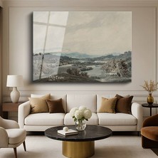GülsenArt John Constable Ingiliz Kırsal Peyzaj Manzarası Temperli Cam Tablo Duvar Tablosu Dekoratif Tablo