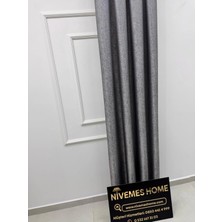 Nivemes Home Nivemeshome Nevra V-5209 Gri 1/3 Sık Pileli  Fon Perde Apm