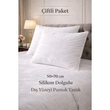 Sternen Glanz Sleepwell 2 Adet 50 x 70 cm Slikon Dolgulu Dış Yüzeyi Pamuklu Yumuşak Dokulu 900 gr Dolgun Yastık