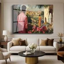 GülsenArt Jean-Léon Gérôme Doğu Oryantalist Manzarası Temperli Cam Tablo Duvar Tablosu Dekoratif Tablo