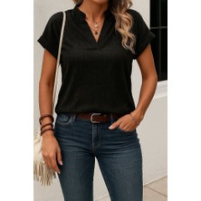 Melen Moda Kadın Kısa Kollu Hakim Yaka Sofya Bluz