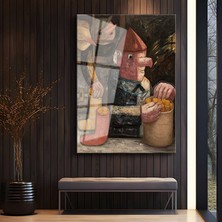 GülsenArt Tadeusz Makowski Figüratif Sürrealist Sanat Temperli Cam Tablo Duvar Tablosu Dekoratif Tablo