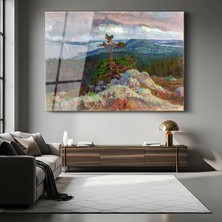 GülsenArt Akseli Gallen-Kallela Koli Tepesi Finlandiya Manzarası Temperli Cam Tablo Duvar Tablosu Dekoratif Tablo