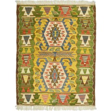 Kilim Co. Yünden El Dokuma Uşak Kök Ince Kilim 85X110 cm (0.94 M²)