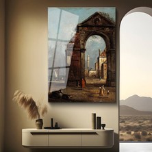 GülsenArt Francesco Guardi Venedik Kemeri Mimari Temperli Cam Tablo Duvar Tablosu Dekoratif Tablo