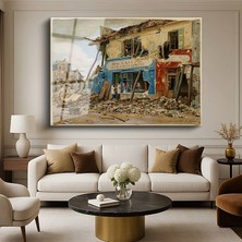 GülsenArt Pierre-Auguste Gendron Savaş Sonrası Paris Tarihi Resmi Temperli Cam Tablo Duvar Tablosu Dekoratif Tablo