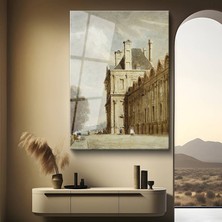 GülsenArt Anonim Tarihi Saray Mimari Cephesi Temperli Cam Tablo Duvar Tablosu Dekoratif Tablo