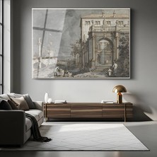 GülsenArt Canaletto Venedik Sarayı Mimari Resmi Temperli Cam Tablo Duvar Tablosu Dekoratif Tablo
