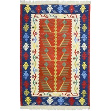 Kilim Co. Yünden El Dokuma Uşak Kök Ince Kilim 120X180 cm (2.16 M²)