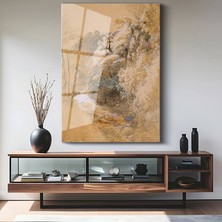 GülsenArt J.m.w. Turner Kayalık Sahil Manzarası Temperli Cam Tablo Duvar Tablosu Dekoratif Tablo