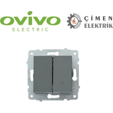 Eco Lounge Füme Komutatör Çerçevesiz Grano - Priz ve Anahtar Için Uyumlu Çerçeve