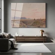 GülsenArt William Turner Kırsal Manzara Atlı Peyzaj Resmi Temperli Cam Tablo Duvar Tablosu Dekoratif Tablo