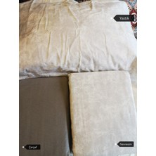 Sarev %100 Pamuk Flanel Gri Çift Kişilik Nevresim Takımı Gri Standart