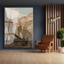 GülsenArt Richard Parkes Bonington Mimari Kalıntılar Antik Sanat Temperli Cam Tablo Duvar Tablosu Dekoratif Tablo