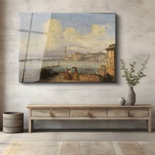 GülsenArt J.m.w. Turner Genova Limanı Deniz Manzarası Temperli Cam Tablo Duvar Tablosu Dekoratif Tablo