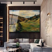 GülsenArt Paul Cézanne Tepeler Vadisi Resmi Temperli Cam Tablo Duvar Tablosu Dekoratif Tablo