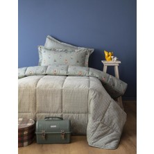 Apricitas Home Teddy Yeşil Softly Tek Kişilik Uyku Seti