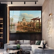 GülsenArt Jan Van Der Heyden Şehir Kapısı Mimari Manzarası Temperli Cam Tablo Duvar Tablosu Dekoratif Tablo