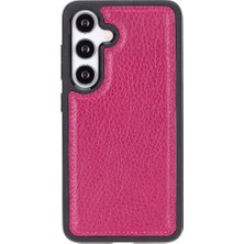 Sinerjim Samsung Galaxy S24 Plus Uyumlu Deri Arka Kapak Gül Kurusu
