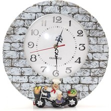 Aşçı Tasarımlı Polyester Duvar Saati Model 1