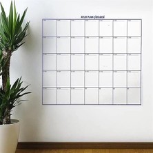 Eco Lounge Aylık Planlayıcı Manyetik Duvar Stickerı Takvim Plan Çizelgesi - Ürün Boyutları: 110 cm x 100 cm
